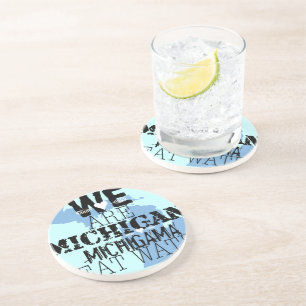 Porta-copos De Arenito Tribal Michigan Michigama Excelente Watts Up North