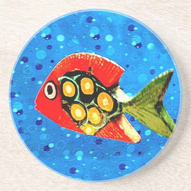 Porta-copos De Arenito Tropical Fish Coasters (Frente)