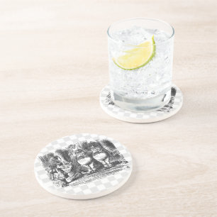 Porta-copos De Arenito Tweedle Dum e Tweedle Dee