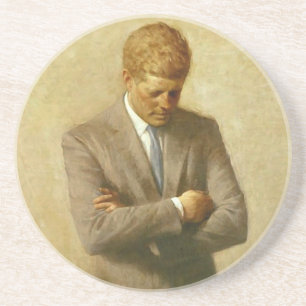 Porta-copos De Arenito U.S. Presidente John F. Kennedy por Aaron Shikler