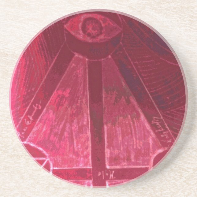 Porta-copos De Arenito um olho te observando (Frente)