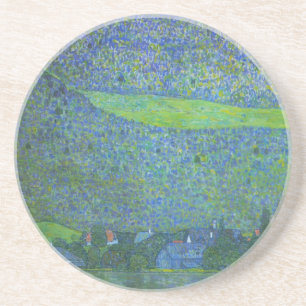 Porta-copos De Arenito Unterach at Attersee, por Klimt, Vintage Art Nouve