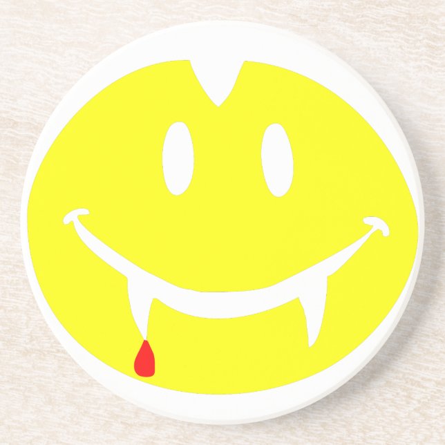 Porta-copos De Arenito vampiro emoji dracula (Frente)