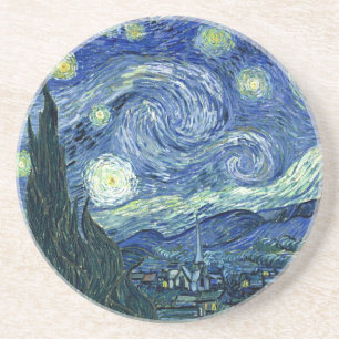 Porta-copos De Arenito Van Gogh - Noite Estrelada