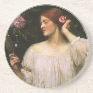 Porta-copos De Arenito Vanity by Waterhouse, Retrato Vitoriano Vintage