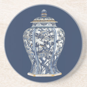 Porta-copos De Arenito Vase de Porcelana Azul e Branco pelo Vision Studio