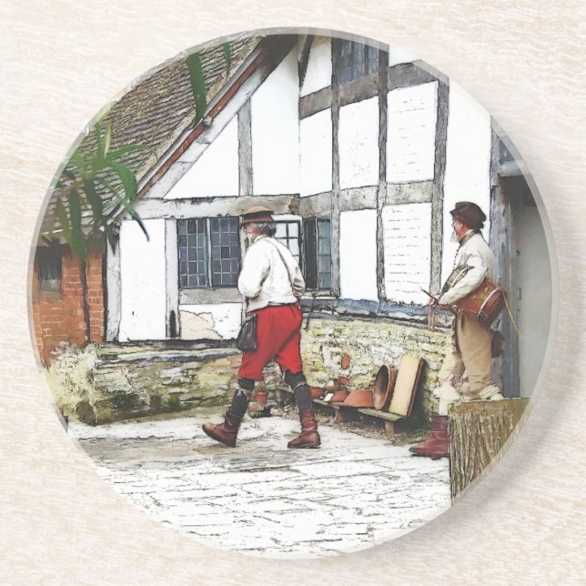 PORTA-COPOS DE ARENITO VELHA INGLATERRA (Frente)