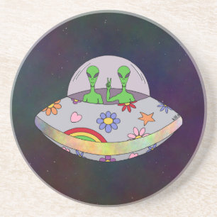 Porta-copos De Arenito Vêm no UFO da paz