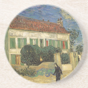 Porta-copos De Arenito Vincent van Gogh - Casa Branca à Noite