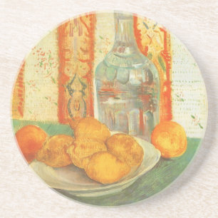 Porta-copos De Arenito Vincent van Gogh - Garrafa e Limões num Prato