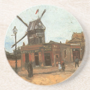 Porta-copos De Arenito Vincent van Gogh - Moulin de la Galette, Windmill