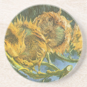 Porta-copos De Arenito Vincent van Gogh - Natureza Morta: Quatro Girassói