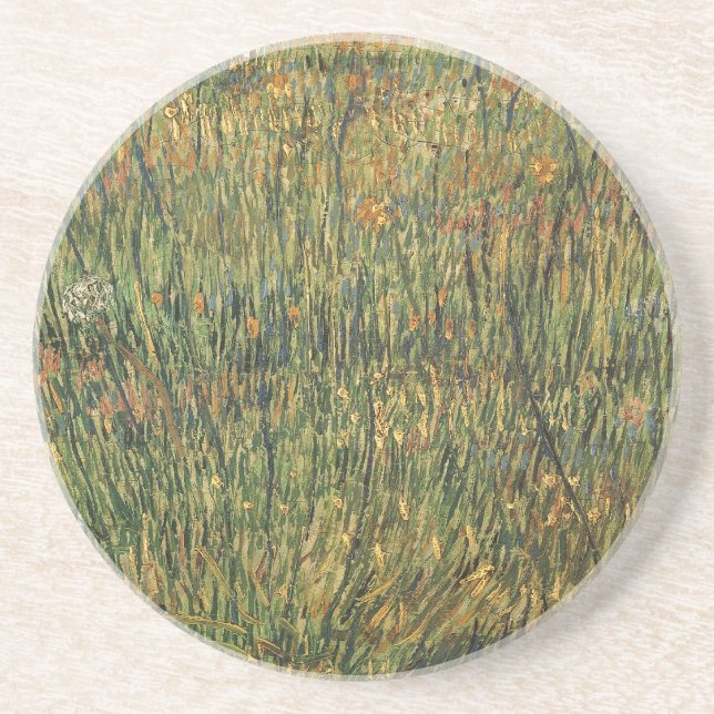 Porta-copos De Arenito Vincent van Gogh - Prado em Flor (Frente)