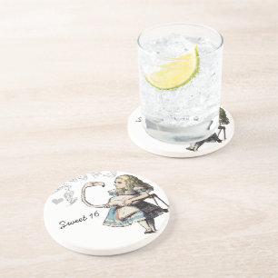 Porta-copos De Arenito Vintage Alice Em Portas copos Wonderland