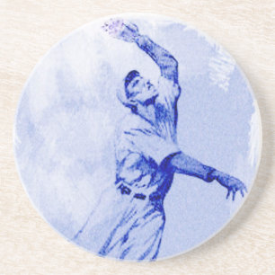 Porta-copos De Arenito vintage baseball fielder sandstone coaster