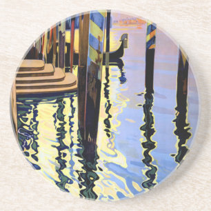 Porta-copos De Arenito Vintage Grand Canal Venice Itália Viagem