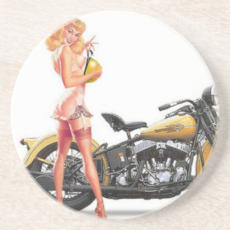 Porta-copos De Arenito Vintage Naughty Sexie Pin Up Girl
