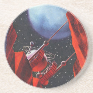 Porta-copos De Arenito Vintage Science Fiction, Canyon Space Moon Rover