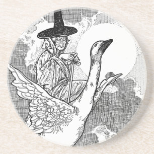 Porta-copos De Arenito Vintage Victorian Madre Goose por Charles Robinson