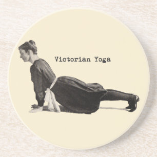 Porta-copos De Arenito Vintage Yoga Woman Up Dog
