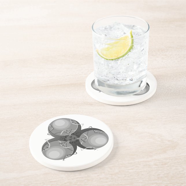 Porta-copos De Arenito Vírus da morte (Lateral)