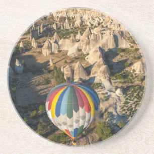 Porta-copos De Arenito Vista Aérea de Balões de Ar Quente, Capadócia