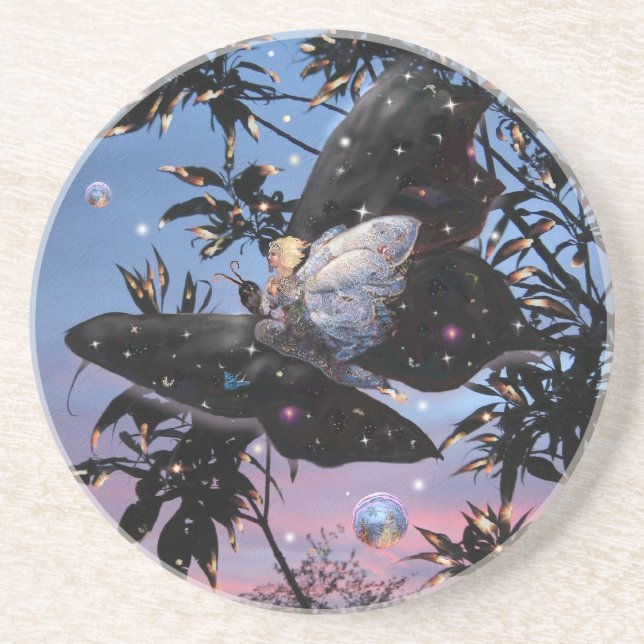 Porta-copos De Arenito Voo de Fada! (Frente)