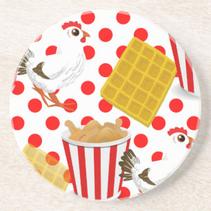 Porta-copos De Arenito waffles de frango