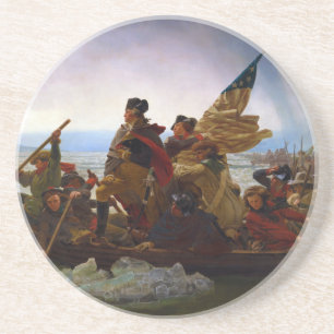 Porta-copos De Arenito Washington cruzando o Delaware por Emanuel Leutze
