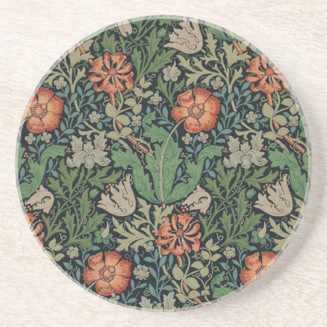 Porta-copos De Arenito William Morris Compton Wallpaper Classic (Frente)
