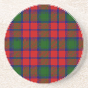 Porta-copos De Arenito Xadrez verde-vermelha Lindsay tartan