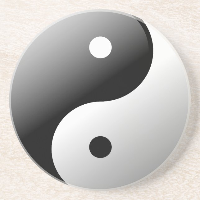 Porta-copos De Arenito Yin Yang (Frente)