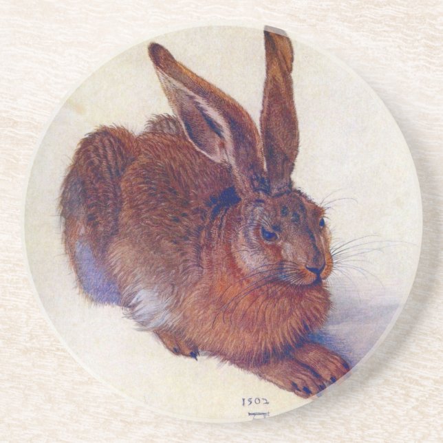 Porta-copos De Arenito Young Hare by Albrecht Durer, Renaissance Fine Art (Frente)