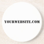 Porta-copos De Arenito YourWebSite.com<br><div class="desc">"YourWebSite.com" Substitua o endereço .com pelo seu endereço Web. Adicionar qualquer outro slogan ou texto.</div>