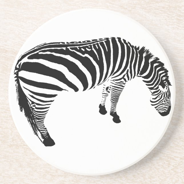 Porta-copos De Arenito zebra (Frente)