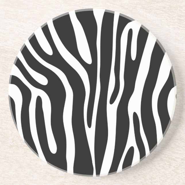 Porta-copos De Arenito Zebra Pattern (Frente)