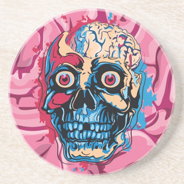 Porta-copos De Arenito Zombie Brain (Frente)