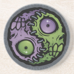 Porta-copos De Arenito Zombie Yin-Yang