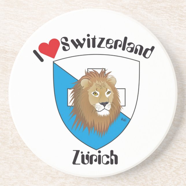 Porta-copos De Arenito Zürich Schweiz Bierdeckel (Frente)