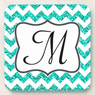 Porta copos de Bebida Moderna do Glitter Chevron M