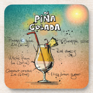 Porta copos de Bebidas Cocktail Pina Colada