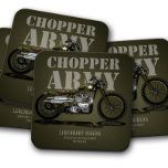 Porta copos de bicicleta Chopper do Exército | Con<br><div class="desc">Porta copos de bicicleta Chopper do Exército | Conjunto de Portas copos de Motocicletas - #motocicleta,  #motociclistas,  #verde,  #branco,  #motocicecorckcoaster,  #bikerdrincoaster,  #bikercoaster,  #motorbikecoaster,  #motociclistas,  #bikers,  #biker,  #custombike,  #customchopper</div>