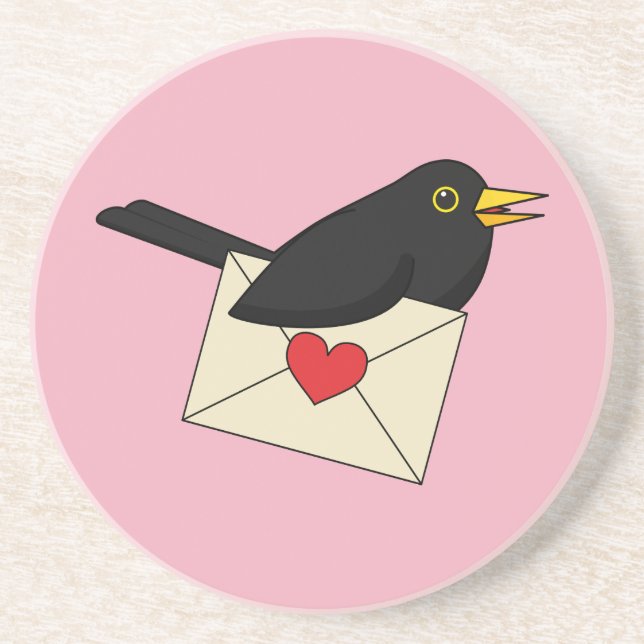 Porta-copos De Blackbird com Amor (Frente)