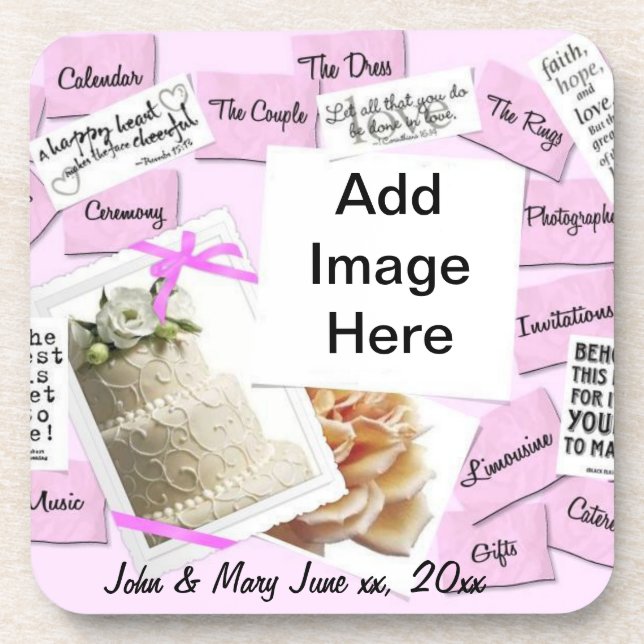 Porta copos De Bolo De Casamento (Frente)