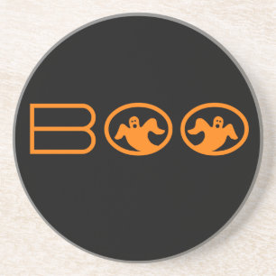 Porta copos de Boo Halloween, preto e laranja, hor