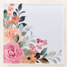 Porta copos de Buquê Floral com Thister e Watercol