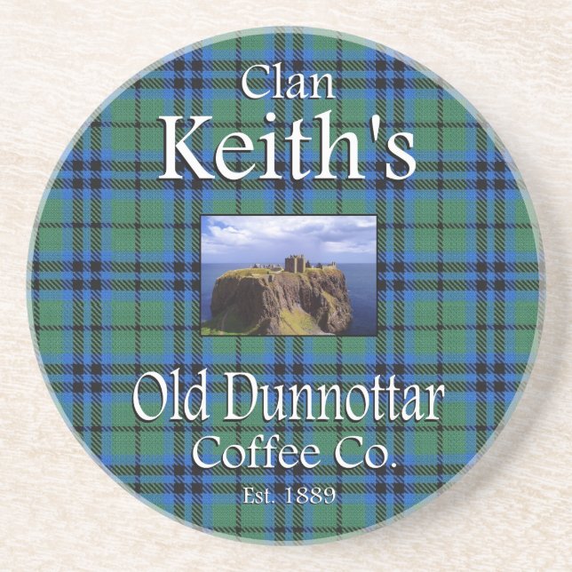 Porta copos de café Dunnottar de Clan Keith (Frente)