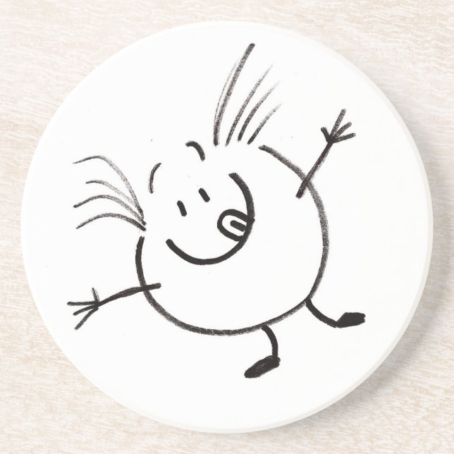 Porta copos de Cara de porta fofo (Frente)