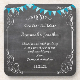 Porta copos de Casamento de Chalkboard Bride & Gro