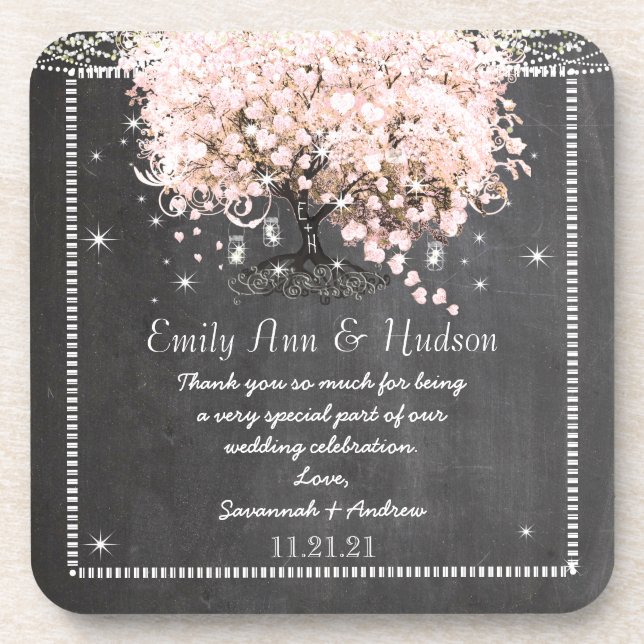 Porta copos de Casamento de Chalkboard Bride & Gro (Frente)